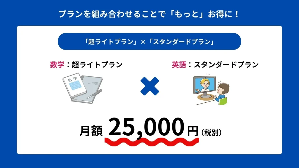 超ライトプランとスタンダードプランを組み合わせた料金